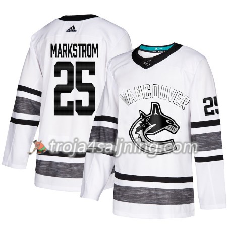 Vancouver Canucks tröja Jacob Markstrom 25 Vit 2019 All-Star Adidas Authentic - NHL Tröjor Herr